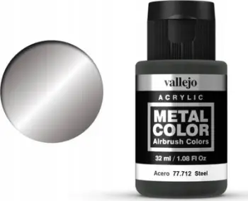 Bojë metalike Vallejo Metal Color VJP77712, 32ml, çelik metalik