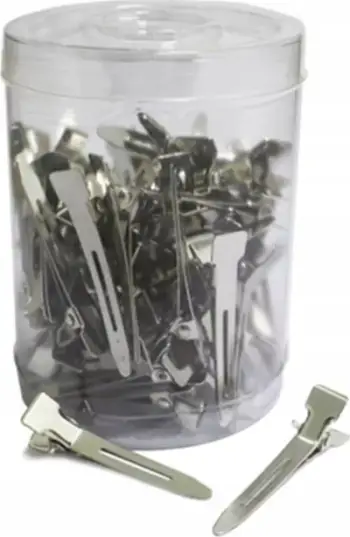 Kapëse metalike Activeshop E-19, metal, argjendi