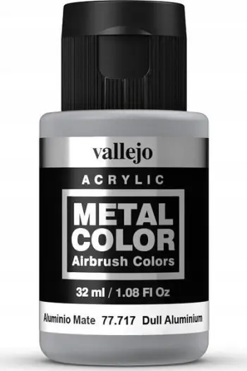 Bojë metalike Vallejo VJP77717 Dull Aluminium, 32ml, për airbrush, gri metalike
