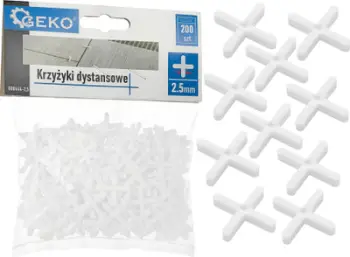 Distancues kryq Geko, 2.5 mm, paketim 200 copë