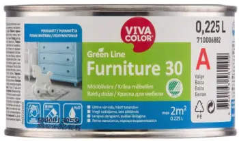 Bojë mobiljesh Vivacolor GL Furniture 30 A, 0.225L, gjysmë mat, e bardhë