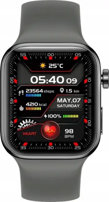 Smartwatch Yaxo Tampa, ekran me prekje, Bluetooth, grafit