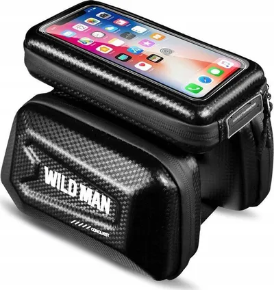 Çantë biçiklete WILDMAN E6S, 1.2L, për kornizë, e zezë - 4