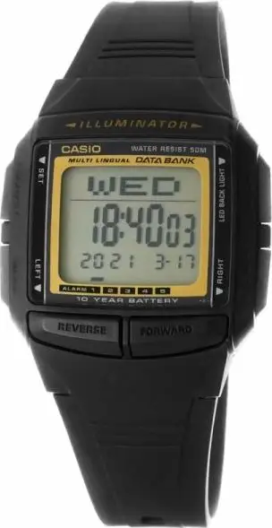 Ora digjitale Casio Vintage DB-36-9AVDF, për meshkuj, e zezë