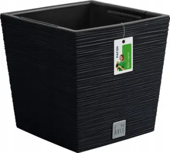 Vazo dekorative Conforama FURU, depozitë uji 7.5L, 24 x 24 x 23.5 cm, antracit