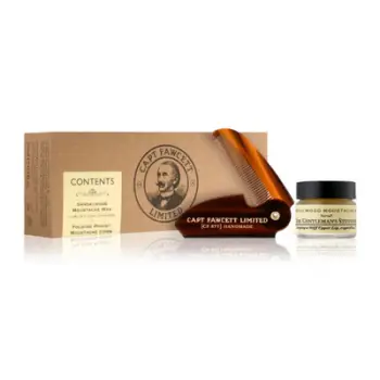 Set për mustaqe Captain Fawcett, sandalwood, dyll 15 ml + krehër, man