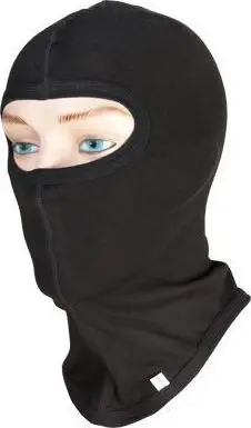 Balaklava Polandex Cotton, pambuk dhe lycra, 1 hapje për sy, e zezë