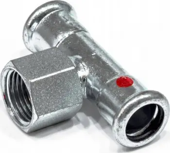 Tresh SANHA SANHA Therm Tee ZWxGWxZW, 35x3/4x35, çelik karboni i galvanizuar