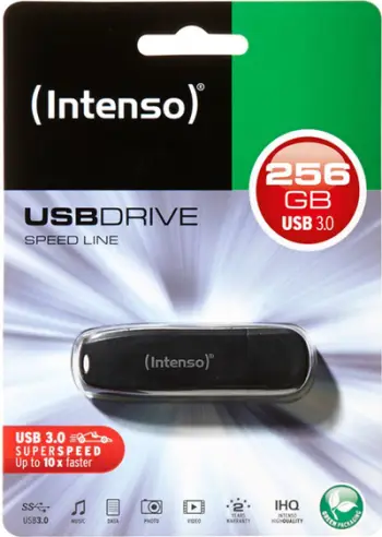 Flash drive USB Intenso, 256 GB, e zezë
