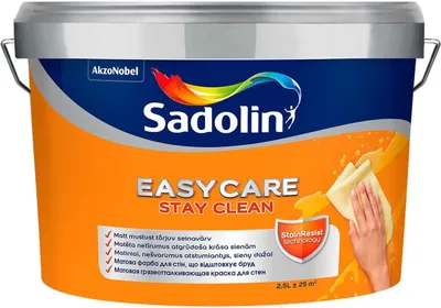 Bojë muresh Sadolin EasyCare BW, 2.5L, mat, e bardhë - 1