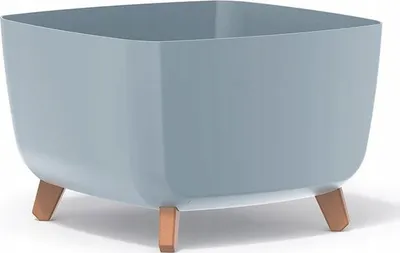 Vazo dekorative GRACIA SQUARE, 39 cm, plastike, gri e çelët - 1