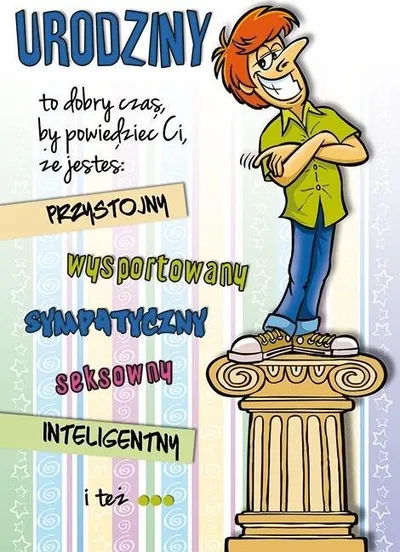Kartolinë urimi Stamp Card Comic B6 nr 16, me zarf, ditëlindje - 1