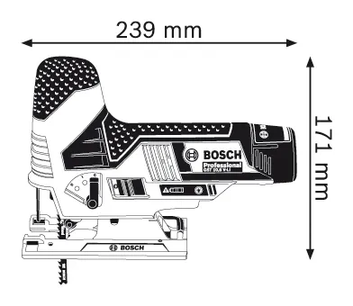 Sharrë orbitale Bosch GST 12V-70, 12V, pa kabllo - 2