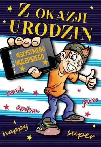 Kartolinë urimi Stamp Young B6, ditëlindje, me zarf, dizajni 009