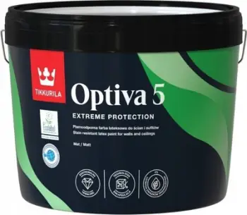 Bojë muri Tikkurila Optiva Matt 5, 3L, mat, e bardhë