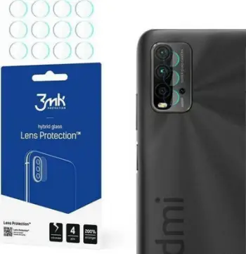 Mbrojtës lente 3MK Lens Protect për Xiaomi Redmi 9T, xham hibrid 0.2mm, set 4 copë, transparent