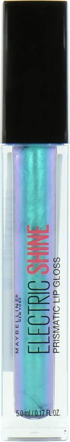 Gloss buzësh Maybelline Electrio Prismatic 165 Electric Blue, efekt prismatic, 5ml, blu