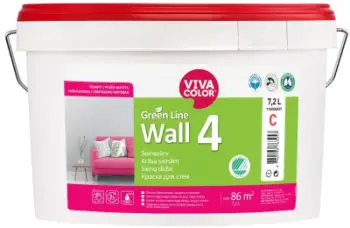 Bojë muri Viva Color Green Line, 4 deri 7.2L, mat, e bardhë