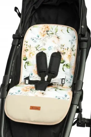 Insert kadife për karrocë Velvet Pushchair Liner PEONY, universal, i dyanshëm, rozë