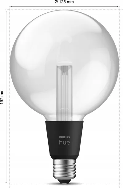 Llambë Philips Hue Lightguide Giant Globe E27, 6.8W, RGBW, e tejdukshme - 3