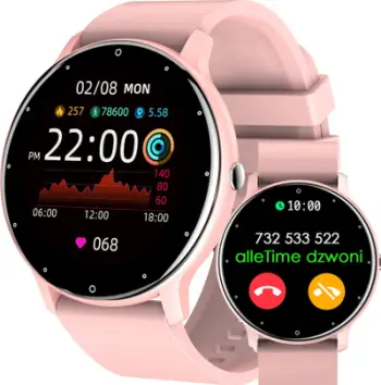Smartwatch për femra Gravity GT1-1, ekran 1.28", Bluetooth 5.0, rozë