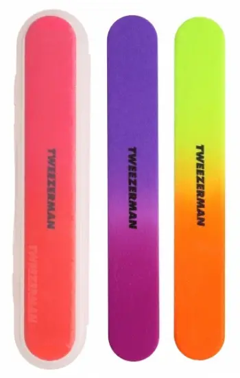 Set për thonj Tweezerman Neon Nail Files, 3 copë