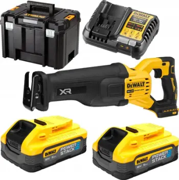 Sharrë reciproke pa kabllo DeWALT DCS386H DCS386H2T-QW, 18V, motor brushless, verdhë