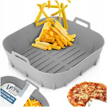 Insert silikonik për Air Fryer Vilde, 22 cm, gri