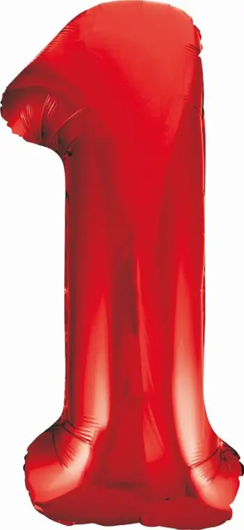 Balon helium Godan numër 1, 85 cm, e kuqe