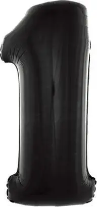 Balon helium Godan Numri 1, 92cm, folie, i zi