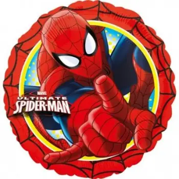 Balon folje Spider Man S, me figurë superheroi, shumëngjyrësh