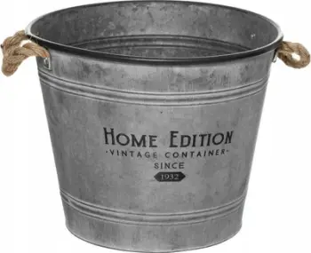 Vazo lulesh Atmosphera Vintage Zinc, 48 cm, gri