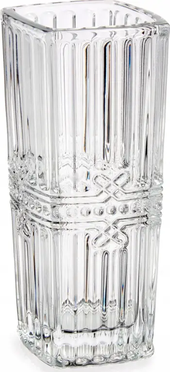 Vazo lulesh GiftDecor Square Crystal, 15 cm, xham transparent