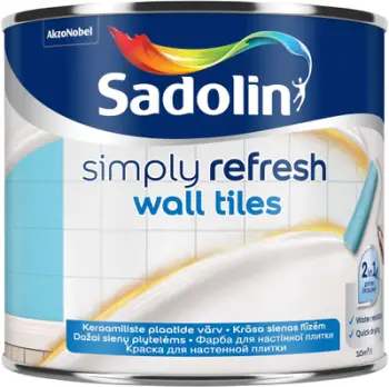 Bojë për pllaka muri Sadolin Paint Simply Refresh Wall Tiles BC, 0.5L, e bardhë
