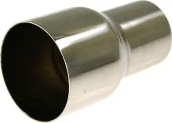 Zgjatim marmite TurboWorks Muffler Tip, hyrje 63mm, dalje 70mm, çelik inox