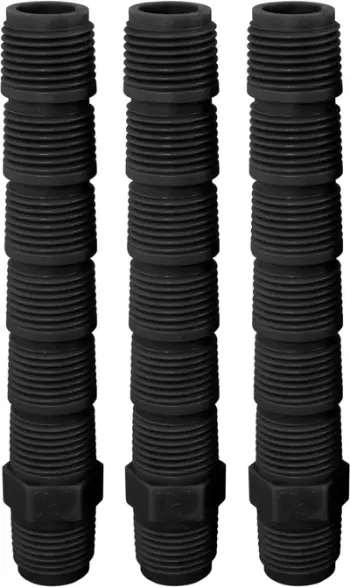 Zgjatim PVC me filetë Rain, 3/4", dalje mashkullore, gri