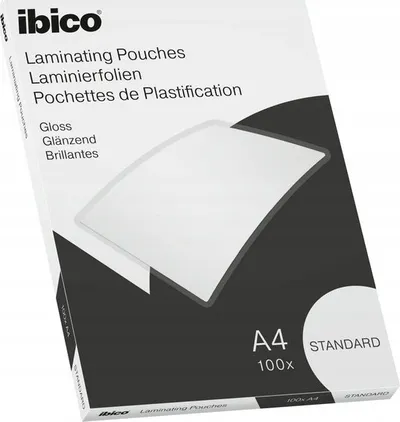 Fletë laminuese Ibico Basics Standard A4, crystal clear, 100 copë - 1