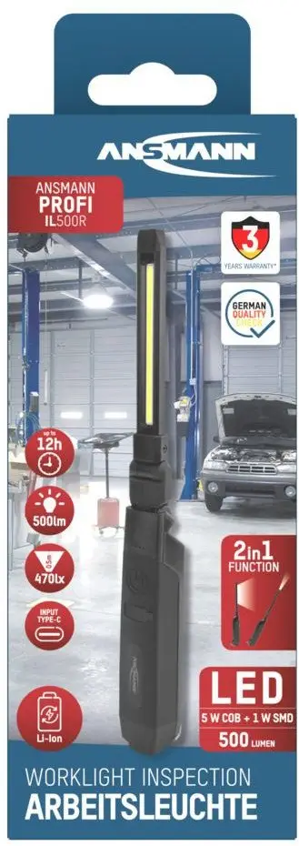Llambë pune LED Brennenstuhl IL500R, e rikarikueshme, me magnet, e zezë