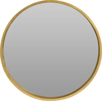 Pasqyrë muri rrethore dekorative, 50cm, kornizë ari - 2