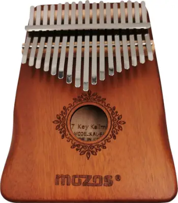 Instrument muzikor kalimba Mozos Flower, 17 taste, dru mahogany, kafe