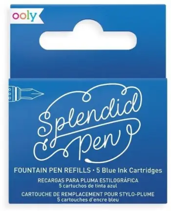Rimbushje stilolapsi Ooly Splendid Fountain Pen, bojë blu, set 5 copë
