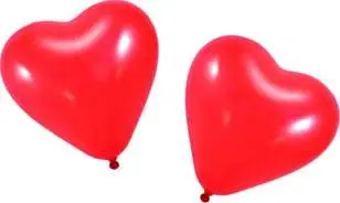 Balona dekorative Arpex Hearts, formë zemre, set 6 copë, shumëngjyrëshe