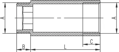 Zgjatues bronzi Ferro P15Z, 1/2", 15mm, i verdhë - 2