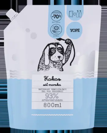 Rimbushje xheli dushi Yope Coconut and Sea Salt, 800ml, hidratues