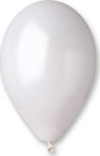 Balona dekorative Godan GM90 Metallic, 100 copë, ngjyrë e bardhë perlë