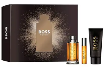 Set për trup Hugo Boss The Scent, Eau de Toilette 100 ml + xhel dushi 100 ml + Eau de Toilette 10 ml