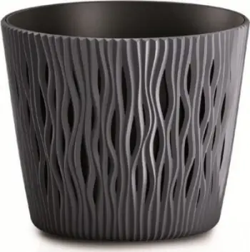 Vazo plastike Conforama Sandy Round, 5L, rrethore, ngjyrë neutrale