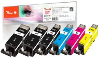 Kartrixha boje Peach Save Pack Plus, kompatibile me Canon PGI-520 dhe CLI-521, shumëngjyrëshe