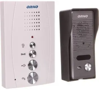 Interfon pa tela Orno ELUVIO, set njëfamiljar, komunikim duplex, i zi