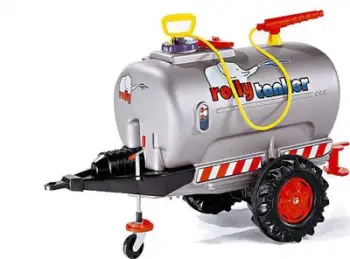Rimorkio lodër Rolly Toys Tanker with Sprayer, depo uji, me spërkatës, argjendtë